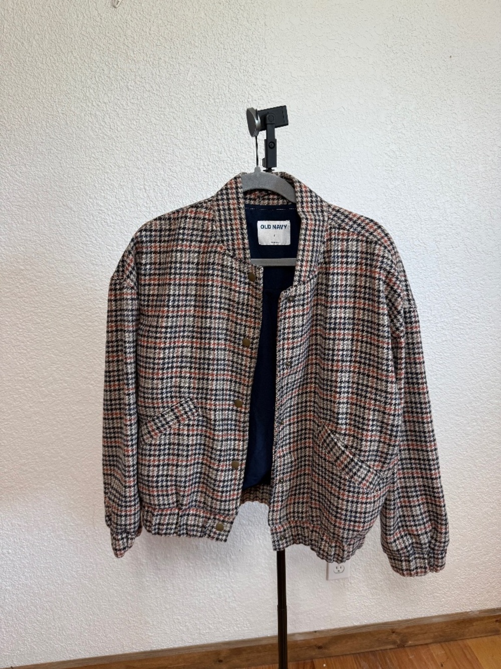 Old navy plaid bomber jacket